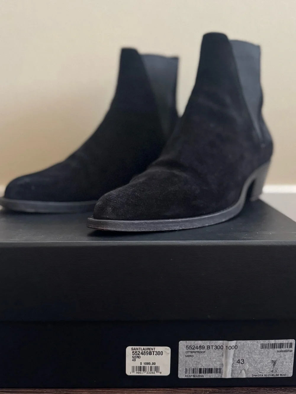Saint Laurent mens suede boot